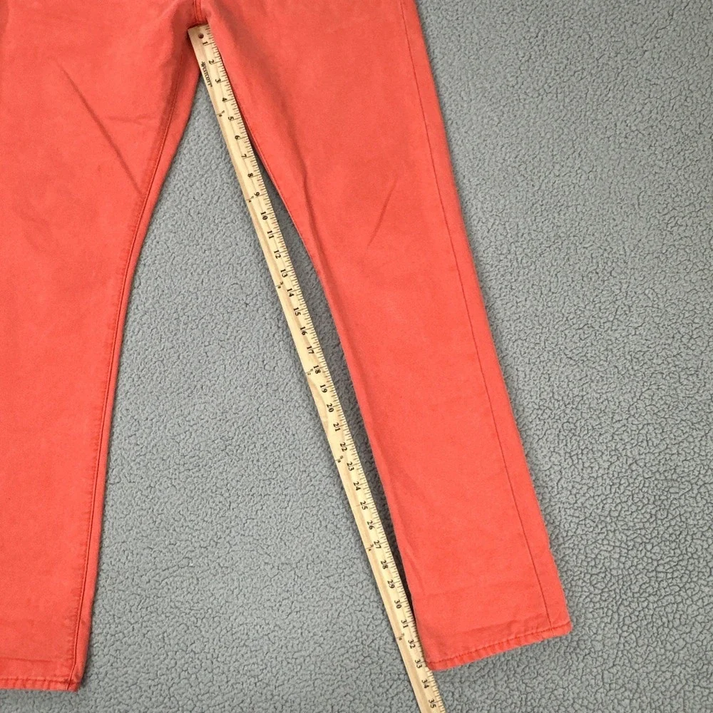 Polo Ralph Lauren Varick Slim 625 Pants Men 32x32 Elite Orange Canvas Button Fly